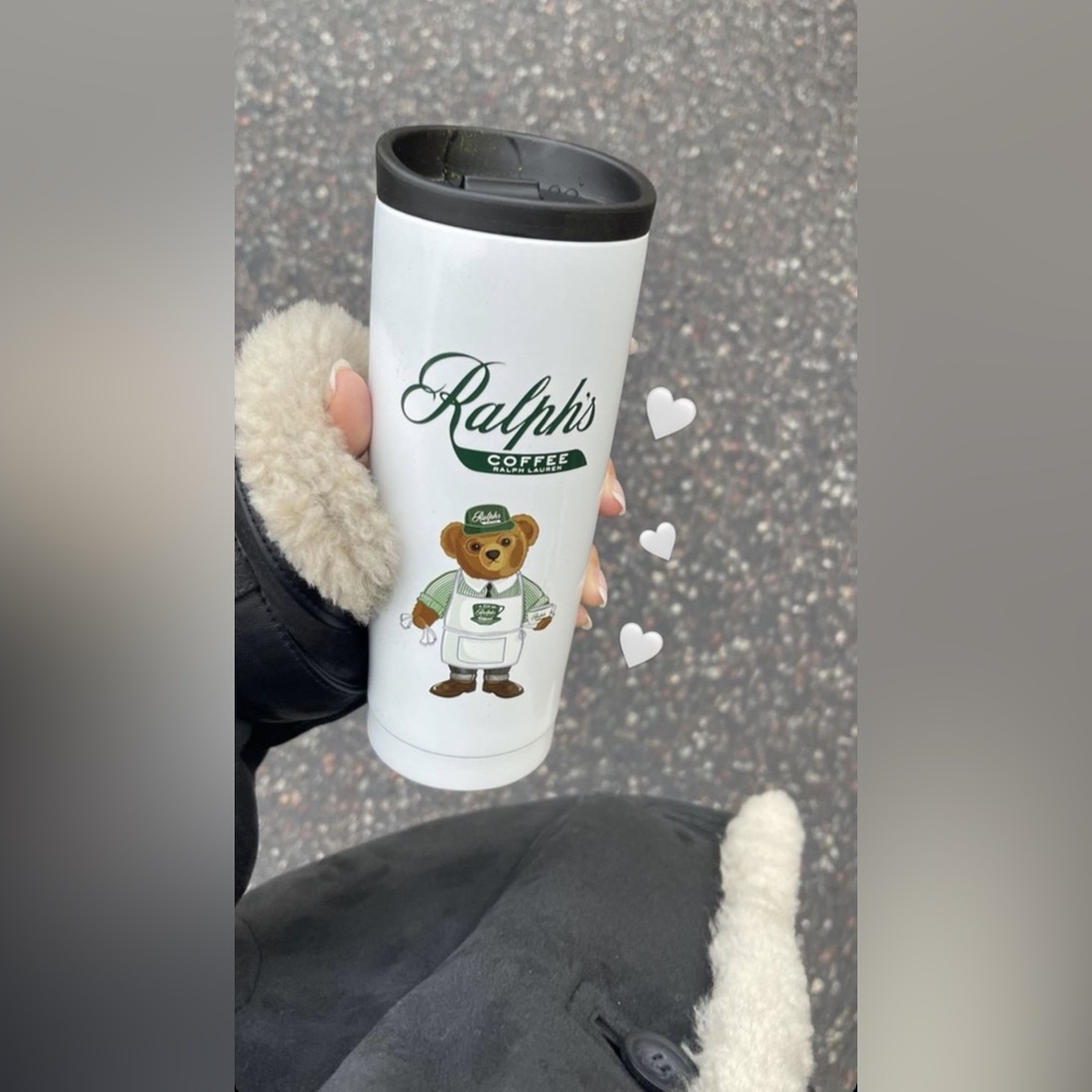 NWB! Ralph Lauren coffee barista polo bear tumbler 🧸☕️